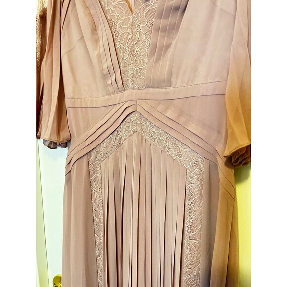 Asos Dress Womens Sz 6 UK 10 Pink Blush Dusty Rose Lace Lined TALL - Picture 16 of 16